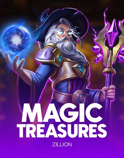 Wizard casting spell with glowing orb and staff; Magic Treasures Zillion