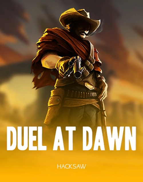 Duel at Dawn Hacksaw slot game with cowboy aiming pistol
