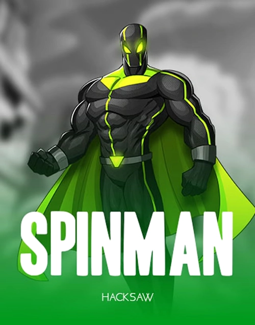 Spinman Hacksaw slot game with neon green accents
