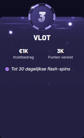 Fast Slots mobile screen showing 3 VLOT level with 1K bet and 3K points