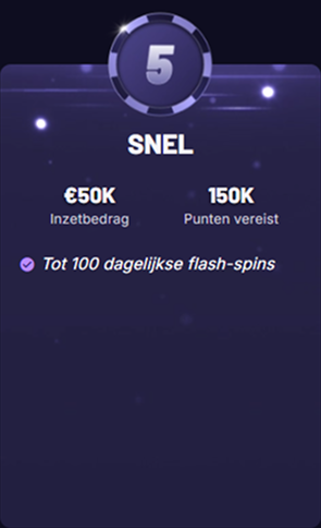 Fast Slots €50K wager, 150K points, up to 100 daily flash-spins